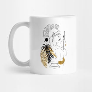 Ares (Mars). Creative Illustration In Geometric And Line Art Style Mug